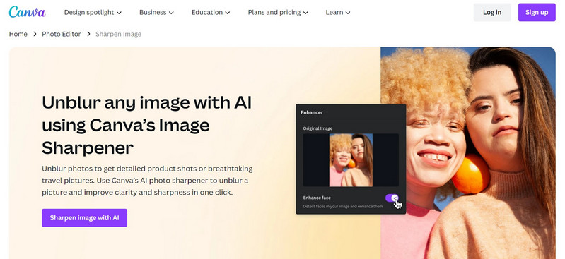 PicWish Unblur का विकल्प: Canva