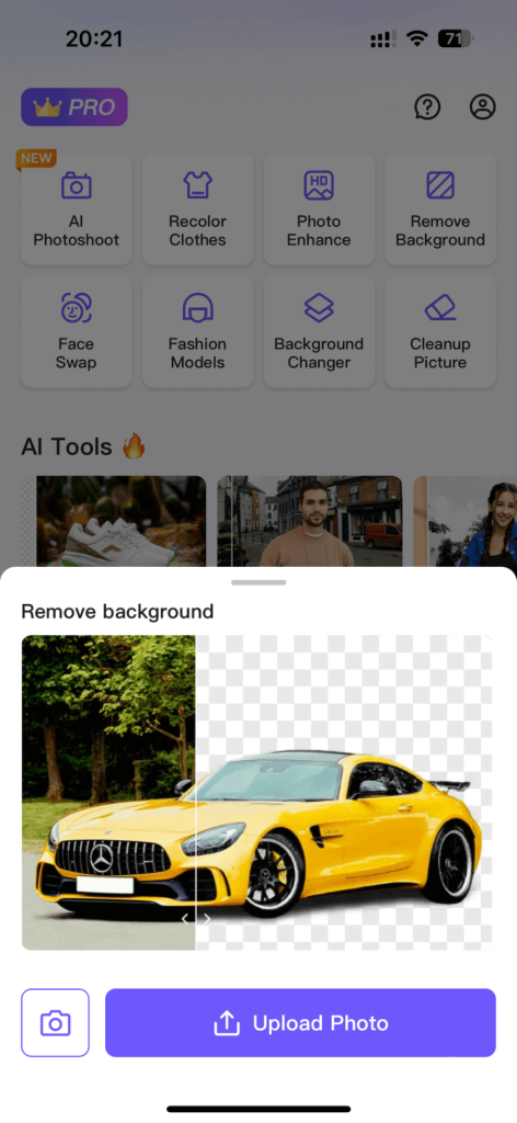 iPhone iFotoで画像の背景を削除する