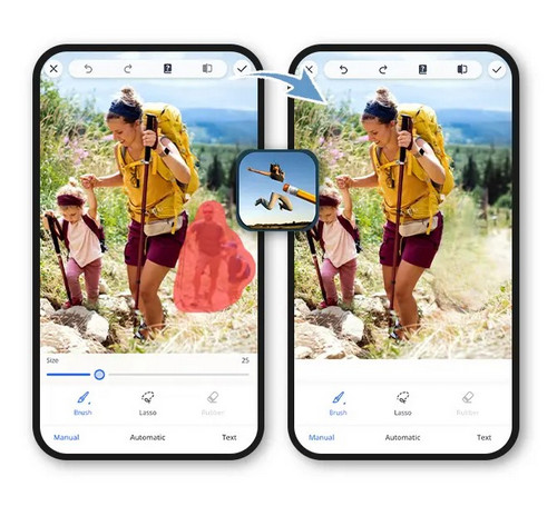 iPhone पर फ़ोटो से किसी व्यक्ति को हटाने के लिए फ़ोटो रीटच का उपयोग कैसे करें