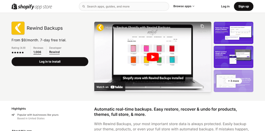 Retroceder backups