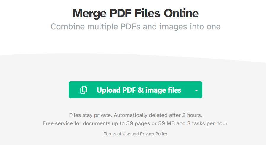 Sejda Merge PDF en línea