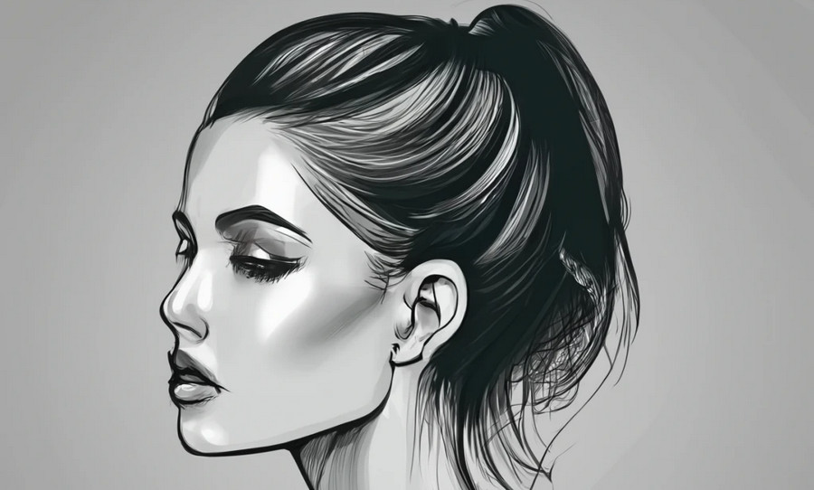 side profile drawing