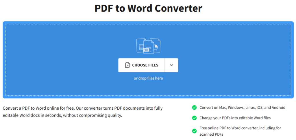 SmallPDF PDF to Word Converter