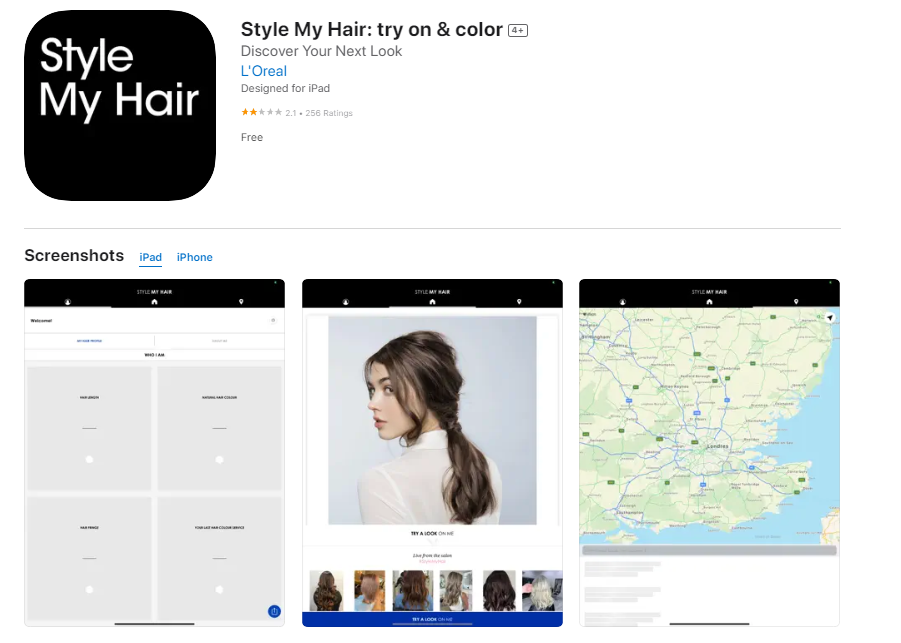 App per acconciare i miei capelli