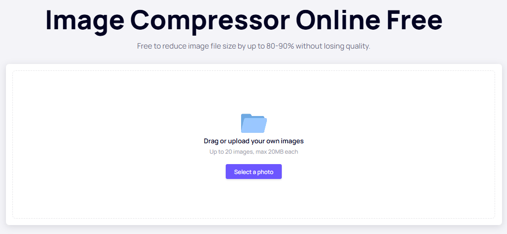 Upload Image to iFoto Image Compressor