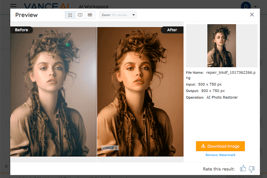 VanceAI Image Enhancer