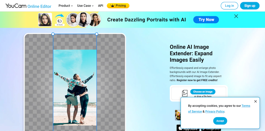 YouCam Online AI Image Extender